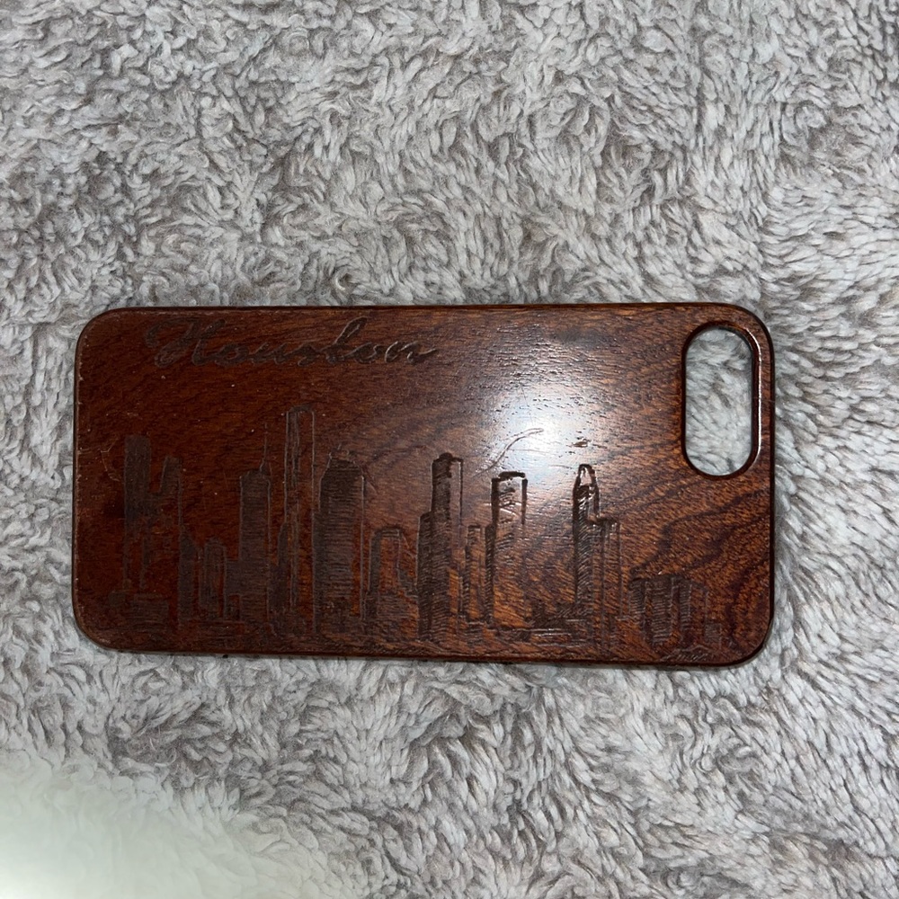 Wood Engraved iPhone 8 Plus Phone Case